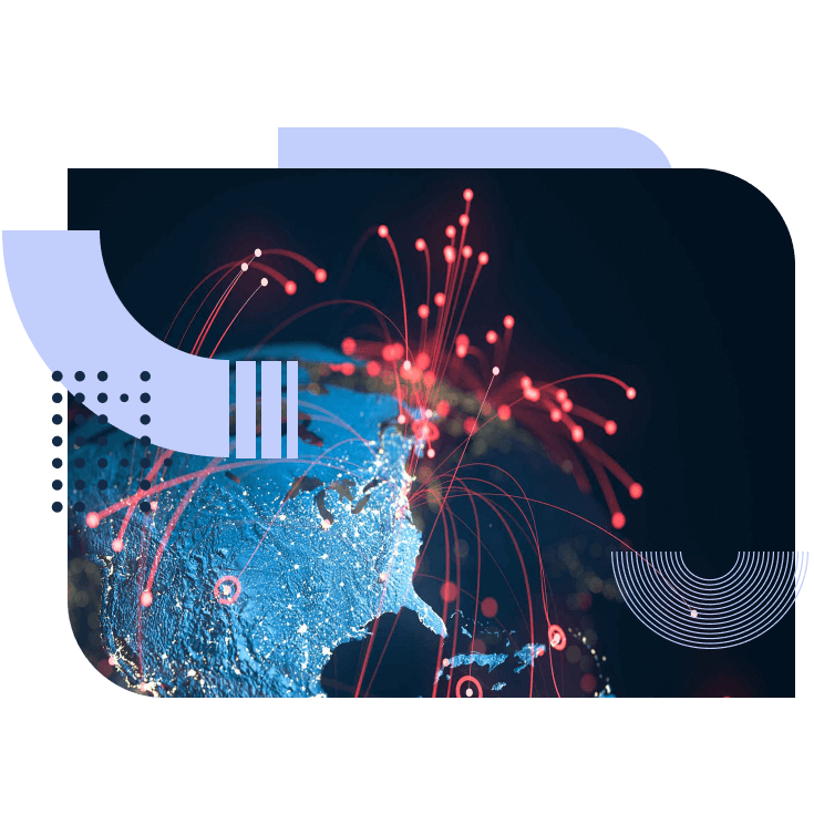 imagem conceito de uma visão global e ligações entre países